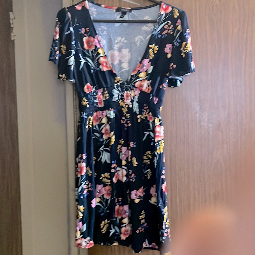 Beautiful  blue summer flower dress